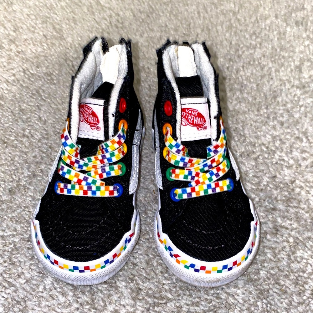 Like new Toddler multi-colored Vans